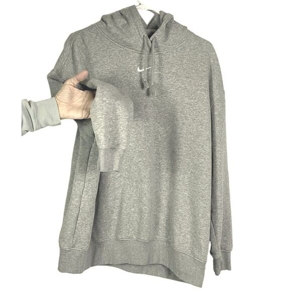 Nike Women's Grey Hoodie, Medium, Drawstring, 80% cotton/20% poly - Picture 3 of 8